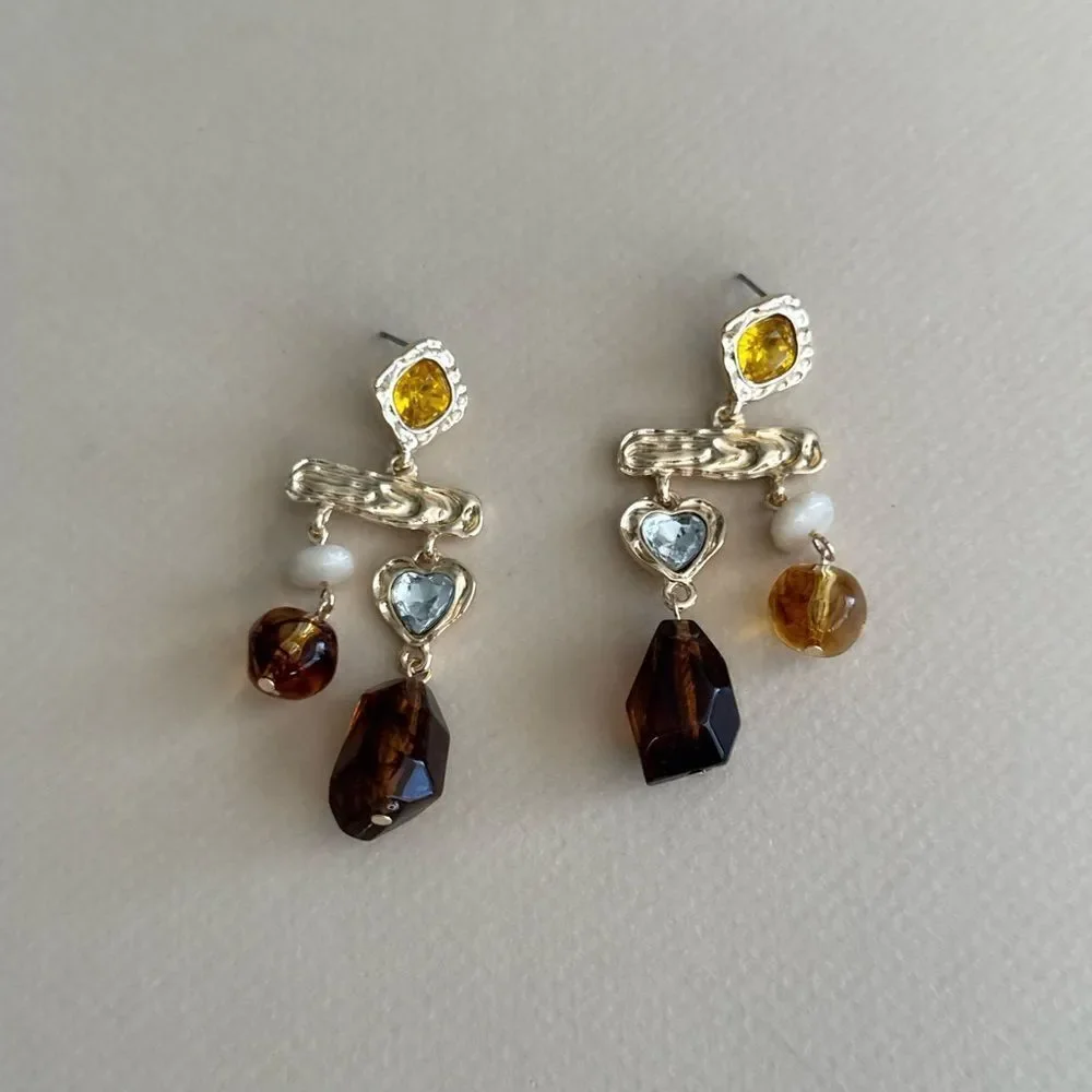 Crystal Dangle Earrings N1959